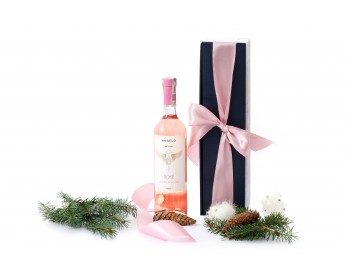 ANGELO Rose & box ozdobny z atłasową wstążką