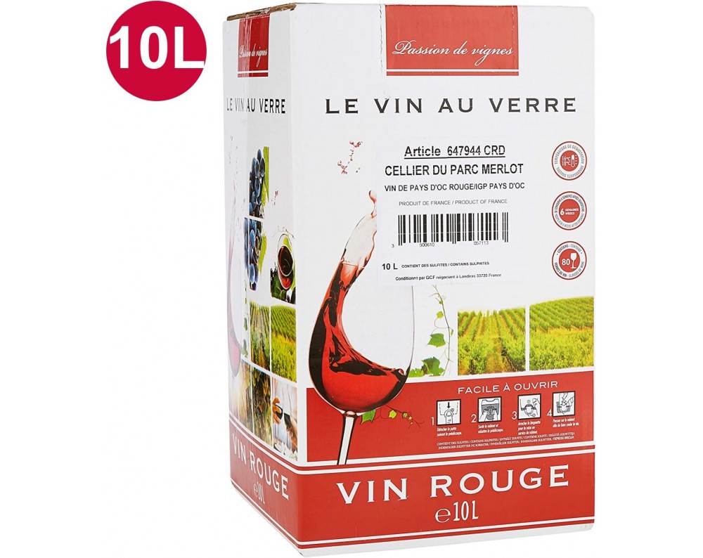 CELLIER DU PARC Merlot BIB 10L