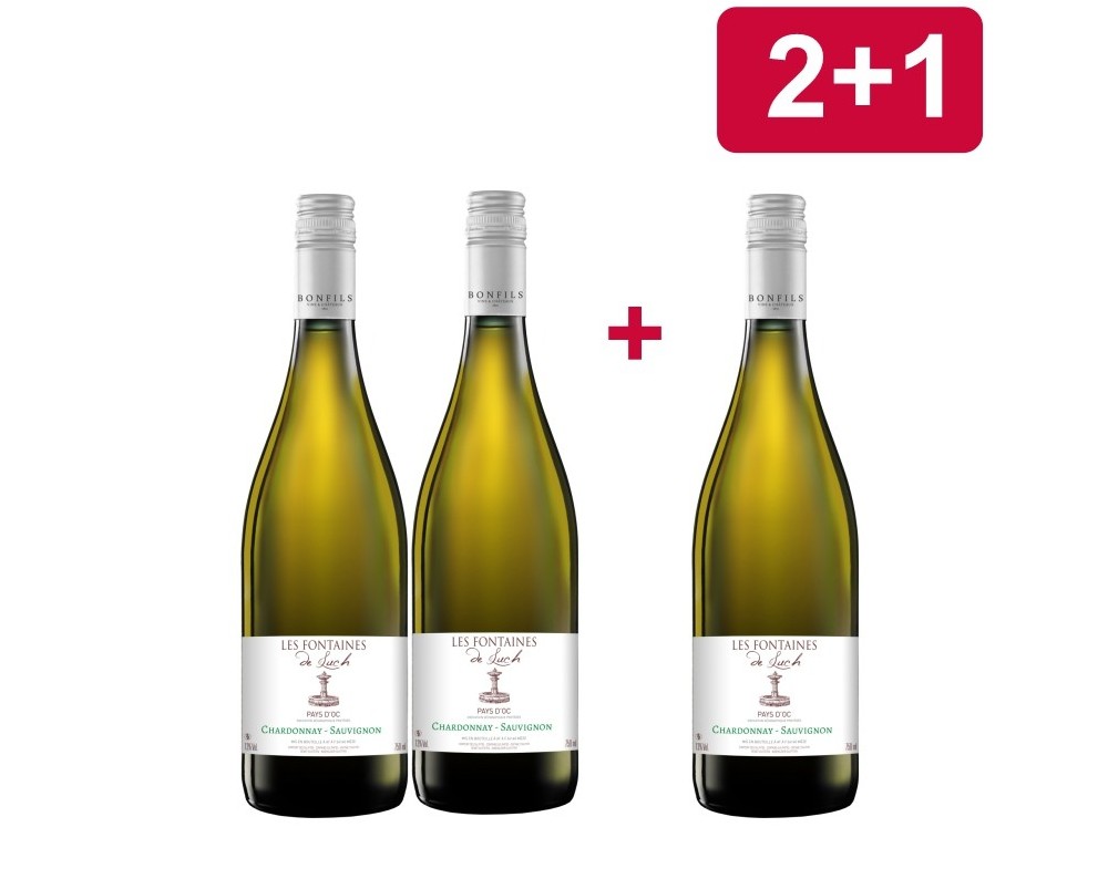 2+1 LES FONTAINES Chardonnay Sauvignon IGP
