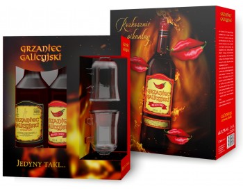 GRZANIEC GALICYJSKI Klasyczny & Chilli & 2 szklanki