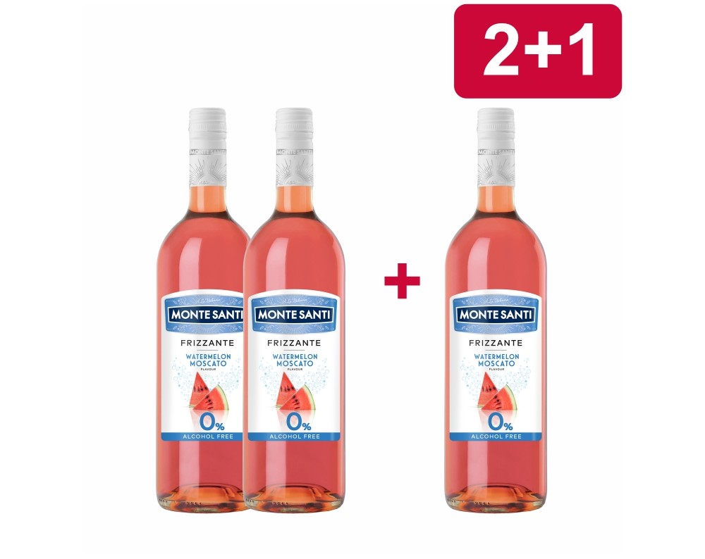 2+1 MONTE SANTI Frizzante Watermelon Moscato 0% (bezalkoholowe)