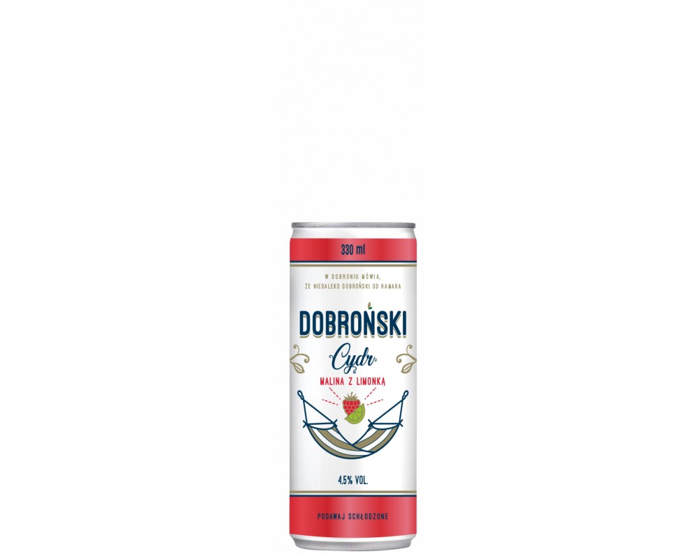 DOBROŃSKI CYDR Malina Z Limonką 330ml DOBROŃSKI CYDR Malina Z Limonką 330ml