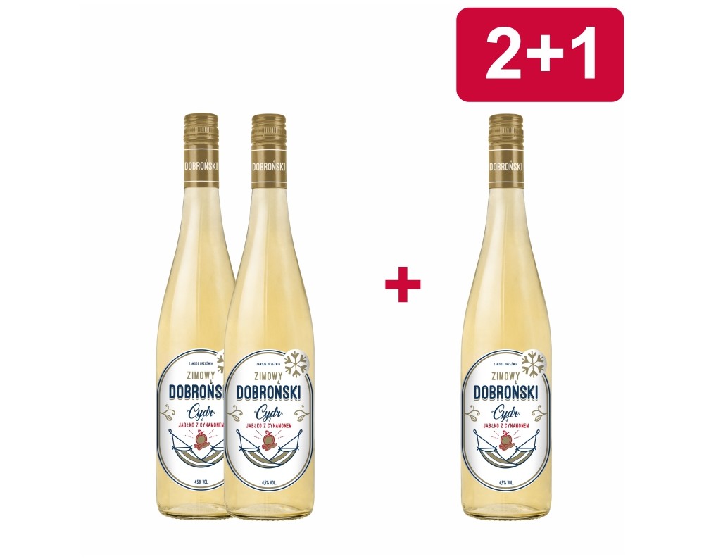 2+1 DOBROŃSKI CYDR JABŁKO Z CYNAMONEM 2+1 DOBROŃSKI CYDR JABŁKO Z CYNAMONEM