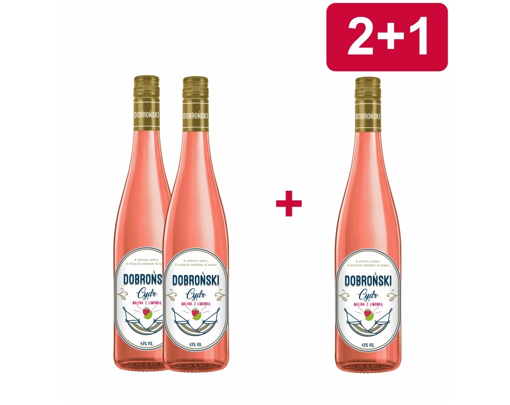 2+1 DOBROŃSKI CYDR MALINA Z LIMONKĄ 2+1 DOBROŃSKI CYDR MALINA Z LIMONKĄ