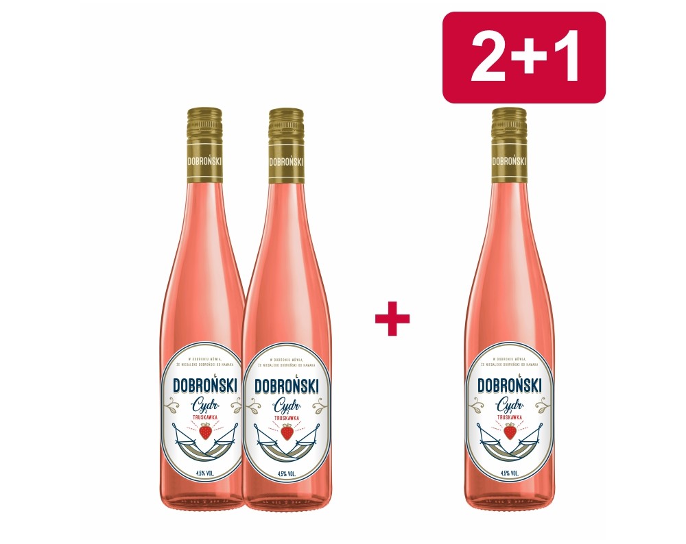 2+1 DOBROŃSKI CYDR TRUSKAWKA 2+1 DOBROŃSKI CYDR TRUSKAWKA