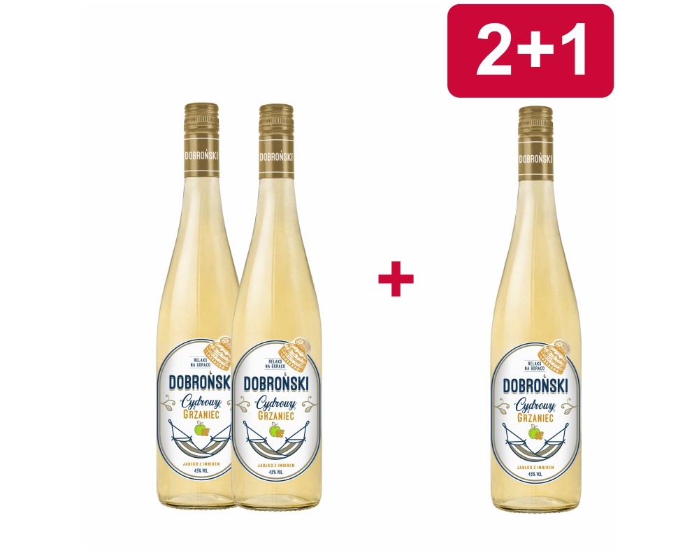 2+1 DOBROŃSKI CYDROWY GRZANIEC JABŁKO Z IMBIREM 2+1 DOBROŃSKI CYDROWY GRZANIEC JABŁKO Z IMBIREM
