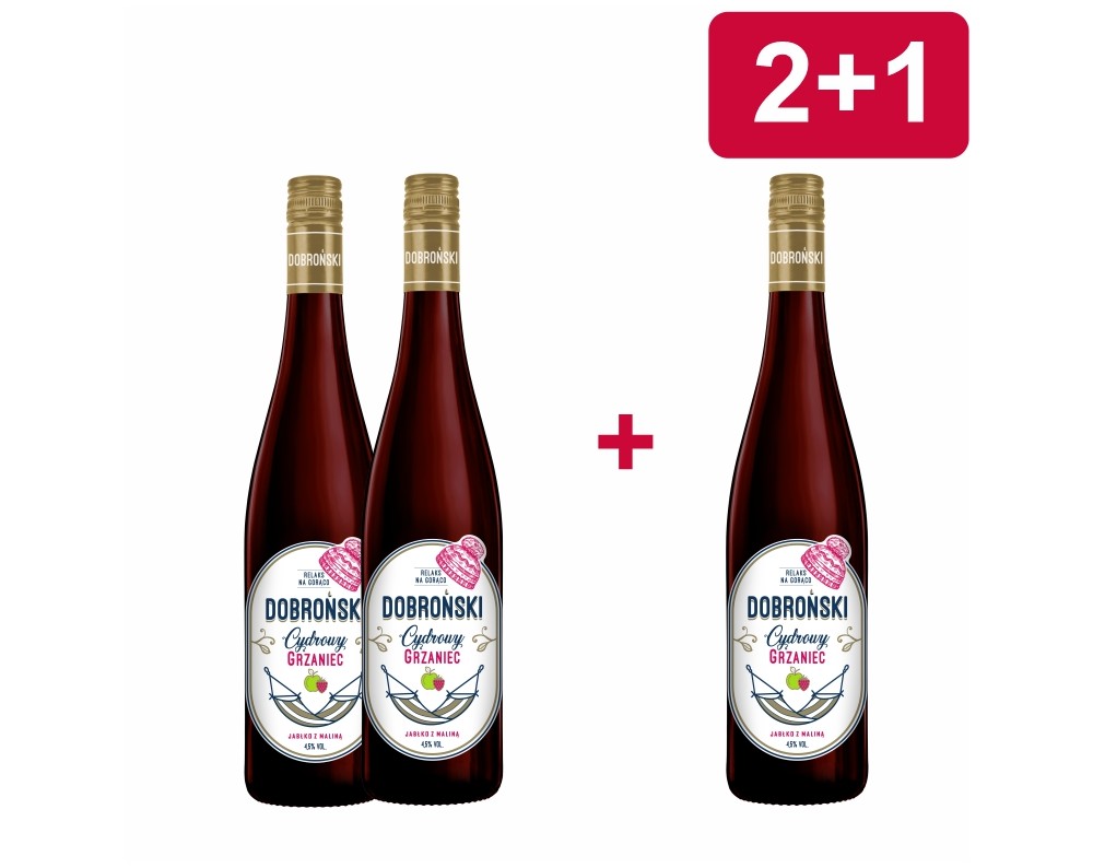 2+1 DOBROŃSKI CYDROWY GRZANIEC JABŁKO Z MALINĄ 2+1 DOBROŃSKI CYDROWY GRZANIEC JABŁKO Z MALINĄ
