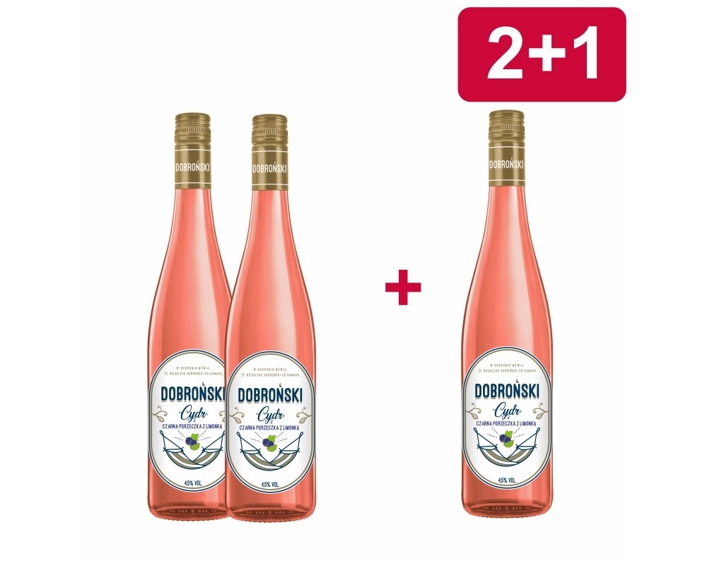 2+1 DOBROŃSKI CYDR CZARNA PORZECZKA Z LIMONKĄ 2+1 DOBROŃSKI CYDR CZARNA PORZECZKA Z LIMONKĄ