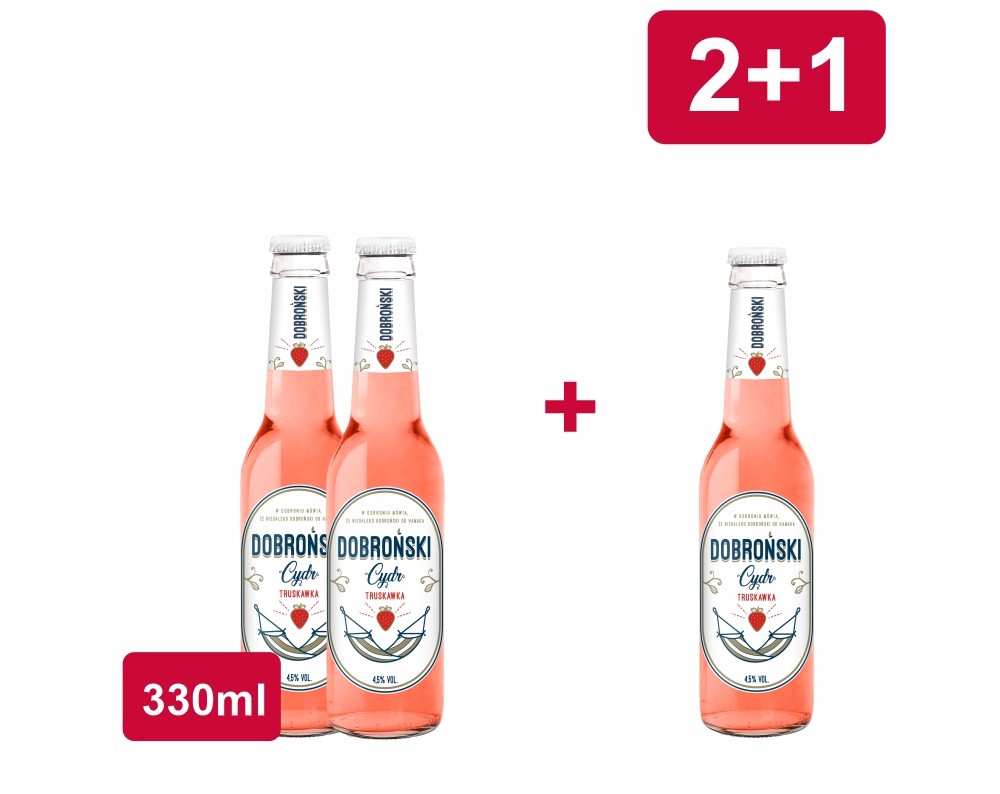 2+1 DOBROŃSKI CYDR TRUSKAWKA 0,3ml 2+1 DOBROŃSKI CYDR TRUSKAWKA 0,3ml