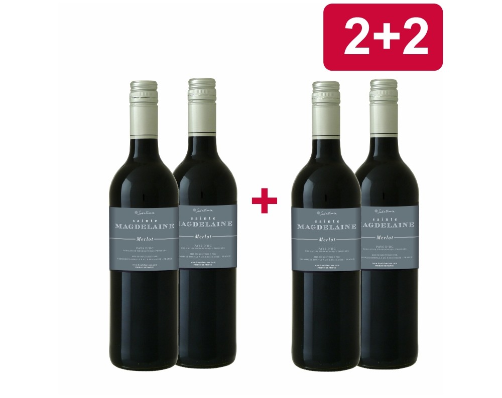 2+2 SAINTE MAGDELAINE IGP MERLOT 2+2 SAINTE MAGDELAINE IGP MERLOT