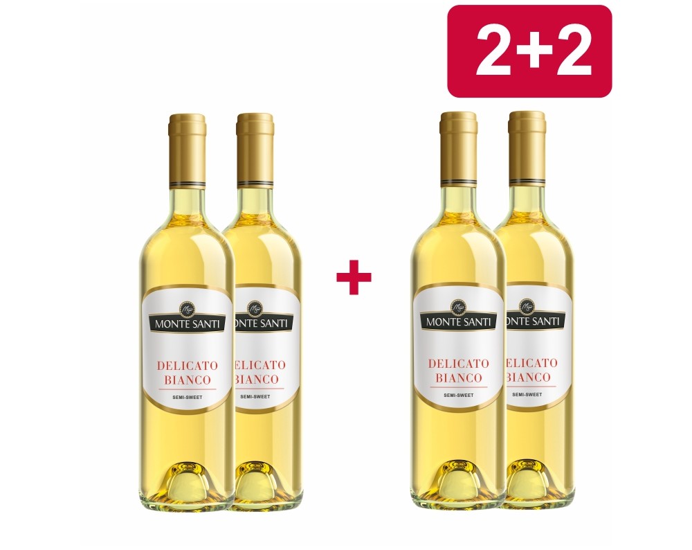 2+2 MONTE SANTI DELICATO BIANCO PÓŁSŁODKIE 2+2 MONTE SANTI DELICATO BIANCO PÓŁSŁODKIE