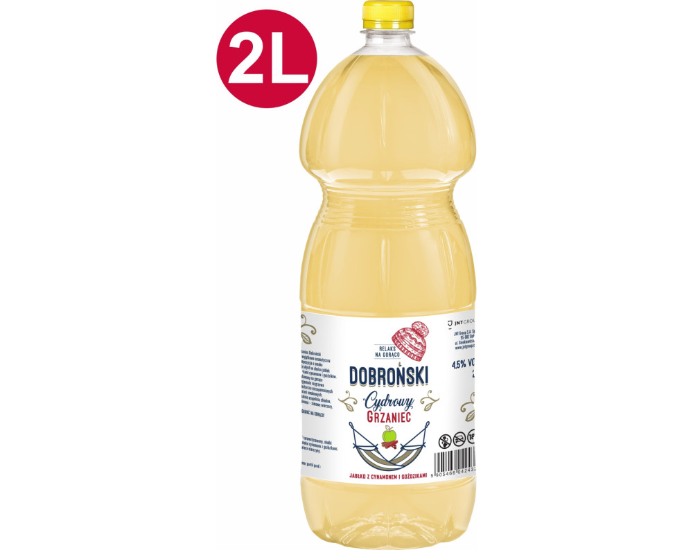 DOBROŃSKI CYDROWY Grzaniec Jabłko z Cynamonem i Goździkami 2L PET DOBROŃSKI CYDROWY Grzaniec Jabłko z Cynamonem i Goździkami 2L PET