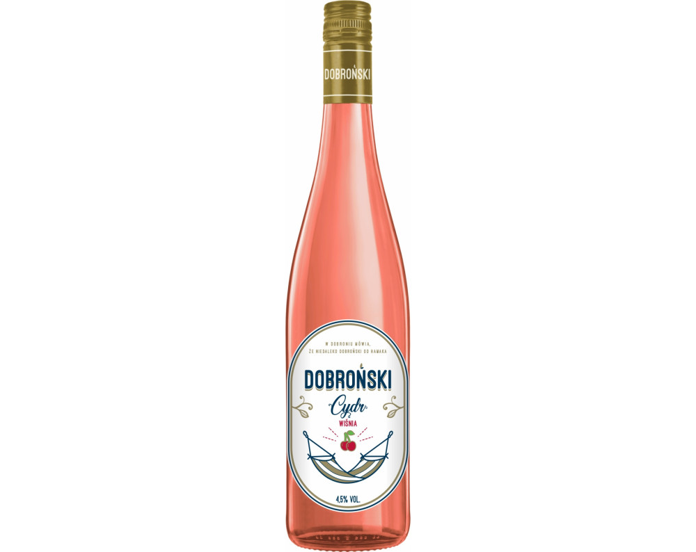 Dobroński Cydr Wiśnia 4,5 % Alk. 0,75 L Dobroński Cydr Wiśnia 4,5 % Alk. 0,75 L