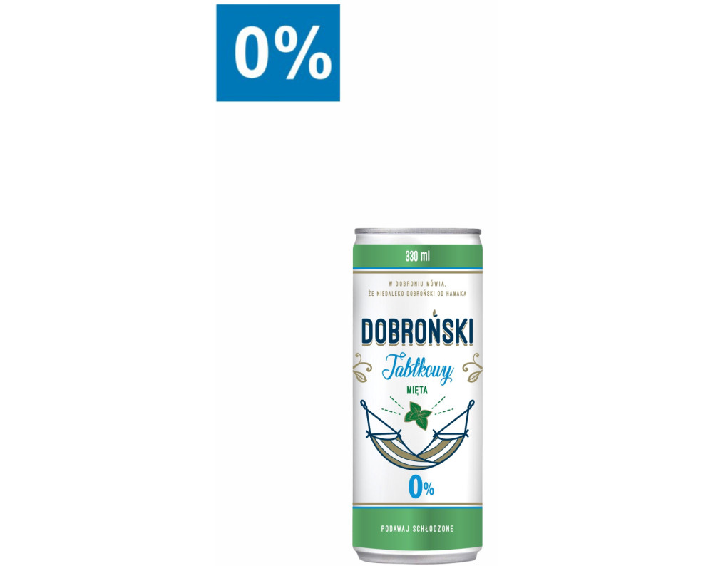DOBROŃSKI JABŁKOWY Mięta 330ml 0% (bezalkoholowy) DOBROŃSKI JABŁKOWY Mięta 330ml 0% (bezalkoholowy)