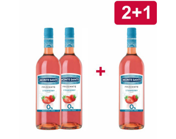 2+1 MONTE SANTI FRIZZANTE STRAWBERRY  0% (bezalkoholowe)
