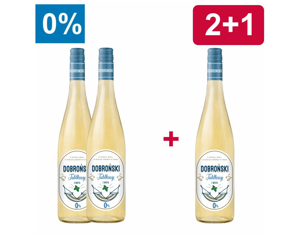 2+1 DOBRONSKI JABŁKOWY MIĘTA 0% (bezalkoholowe)