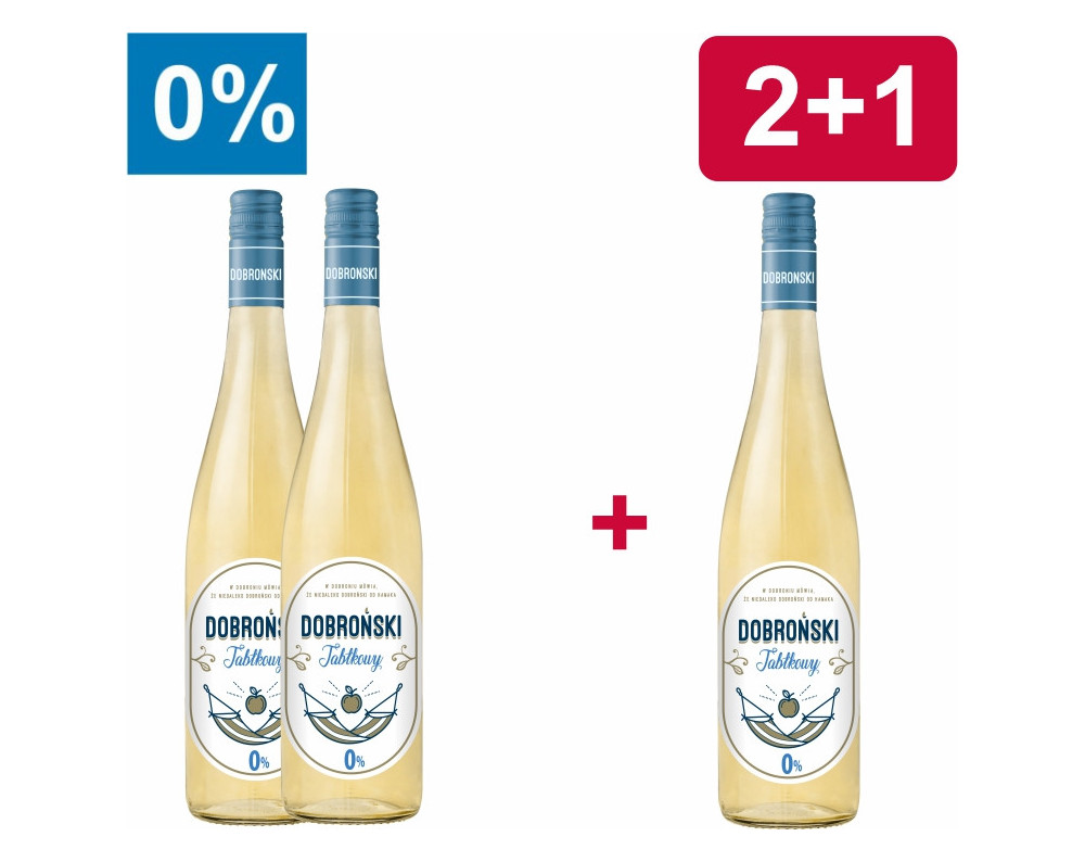 2+1 DOBROŃSKI JABŁKOWY CLASSIC 0% (bezalkoholowe)