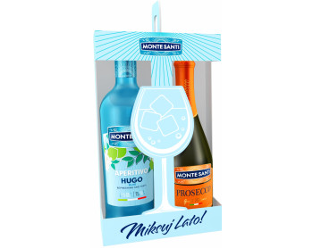 MONTE SANTI APERITIVO HUGO BLUE + PROSECCO zestaw